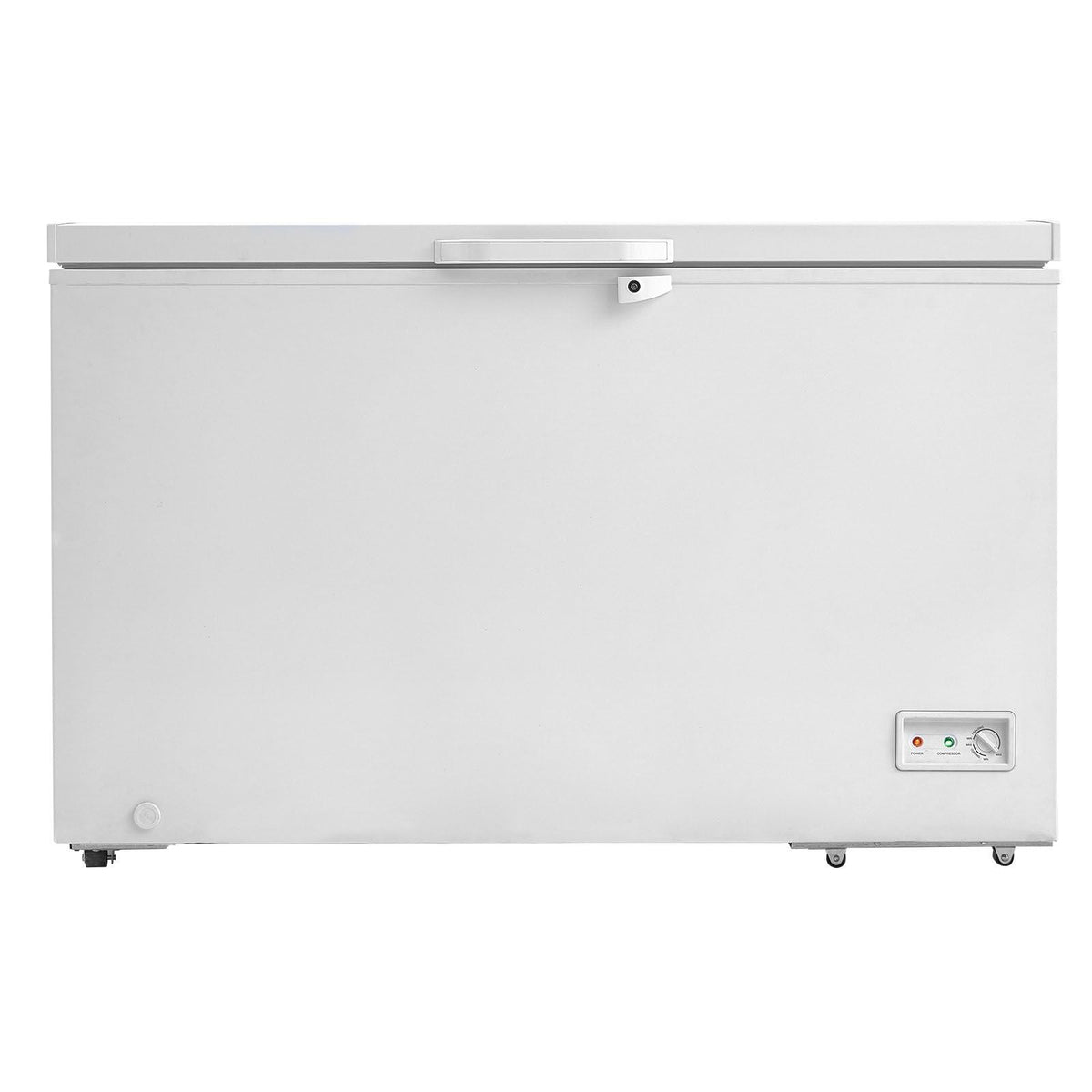 Chest Freezer, 12.8 Cu.ft / 345 L Large Deep Freezer & 4 Removable Baskets, Freestanding Top Open Door Commercial Chest Freezers with Locking Lid, 7-Level Adjustable Temp, LED Lighting, 6 Wheels