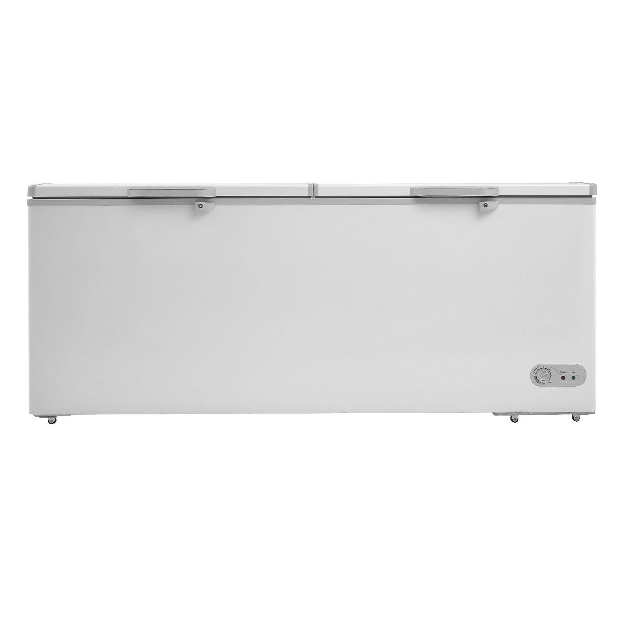 Chest Freezer, 19.8 Cu.ft / 561 L Large Deep Freezer with Split Top Double Locking Lids, Freestanding Commercial Chest Freezer & 4 Removable Baskets, 7-Level Adjustable Temp, LED Light, 6 Wheels