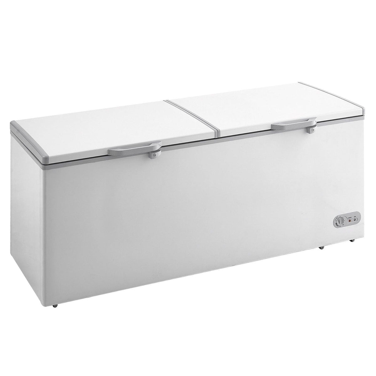 Chest Freezer, 19.8 Cu.ft / 561 L Large Deep Freezer with Split Top Double Locking Lids, Freestanding Commercial Chest Freezer & 4 Removable Baskets, 7-Level Adjustable Temp, LED Light, 6 Wheels