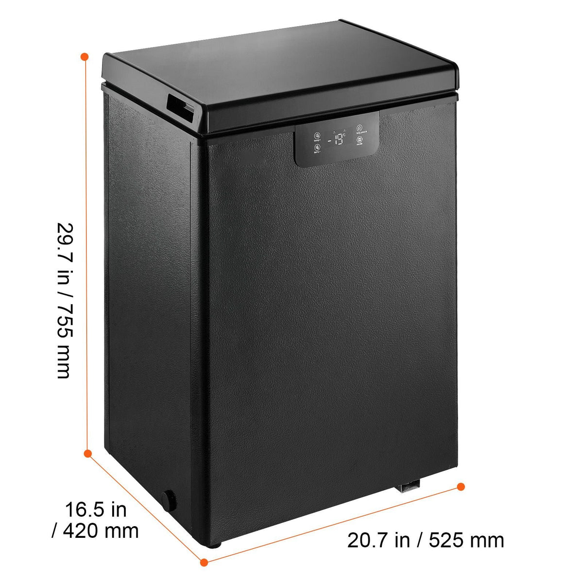 Chest Freezer, 2.22 Cu.ft / 63 L Compact Deep Freezer, Free Standing Top Open Door Chest Freezers with 2 Removable Baskets & Adjustable Thermostat, Energy Saving & Low Noise, Black