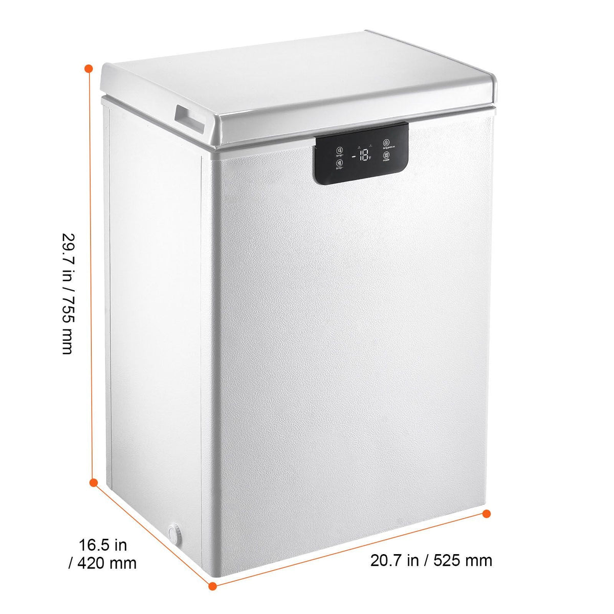 Chest Freezer, 2.22 Cu.ft / 63 L Compact Deep Freezer, Free Standing Top Open Door Chest Freezers with 2 Removable Baskets & Adjustable Thermostat, Energy Saving & Low Noise, White
