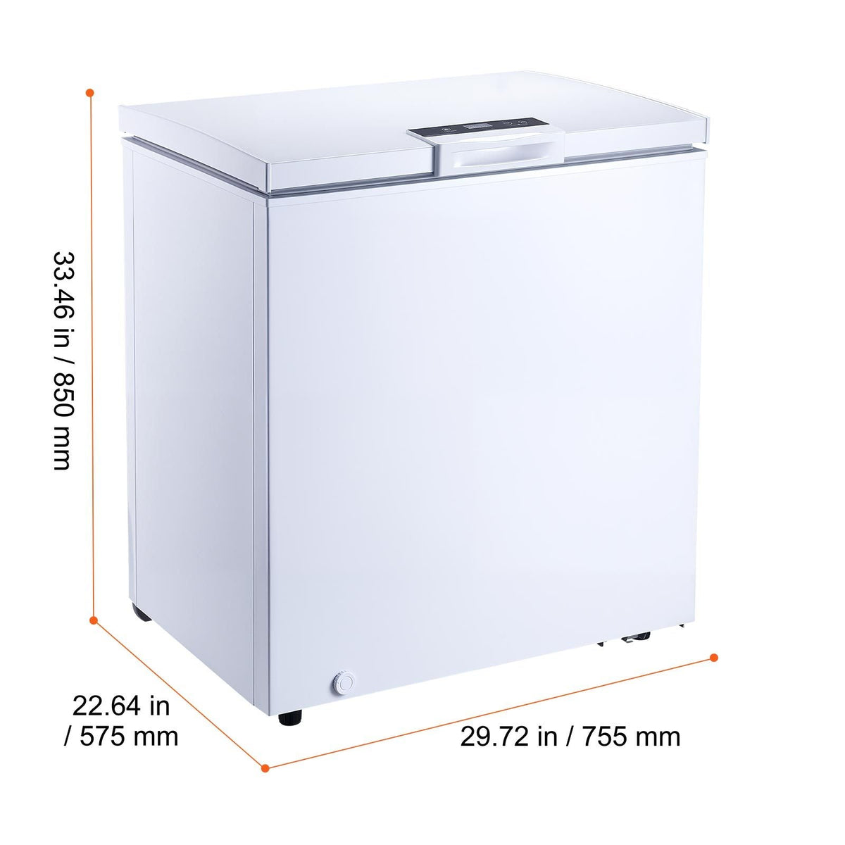 Chest Freezer, 5 Cu.ft Compact Deep Freezer, Free Standing Top Open Door Chest Freezers with 2 Removable Baskets & Adjustable Thermostat - Energy Saving, Low Noise & Garage Ready, White