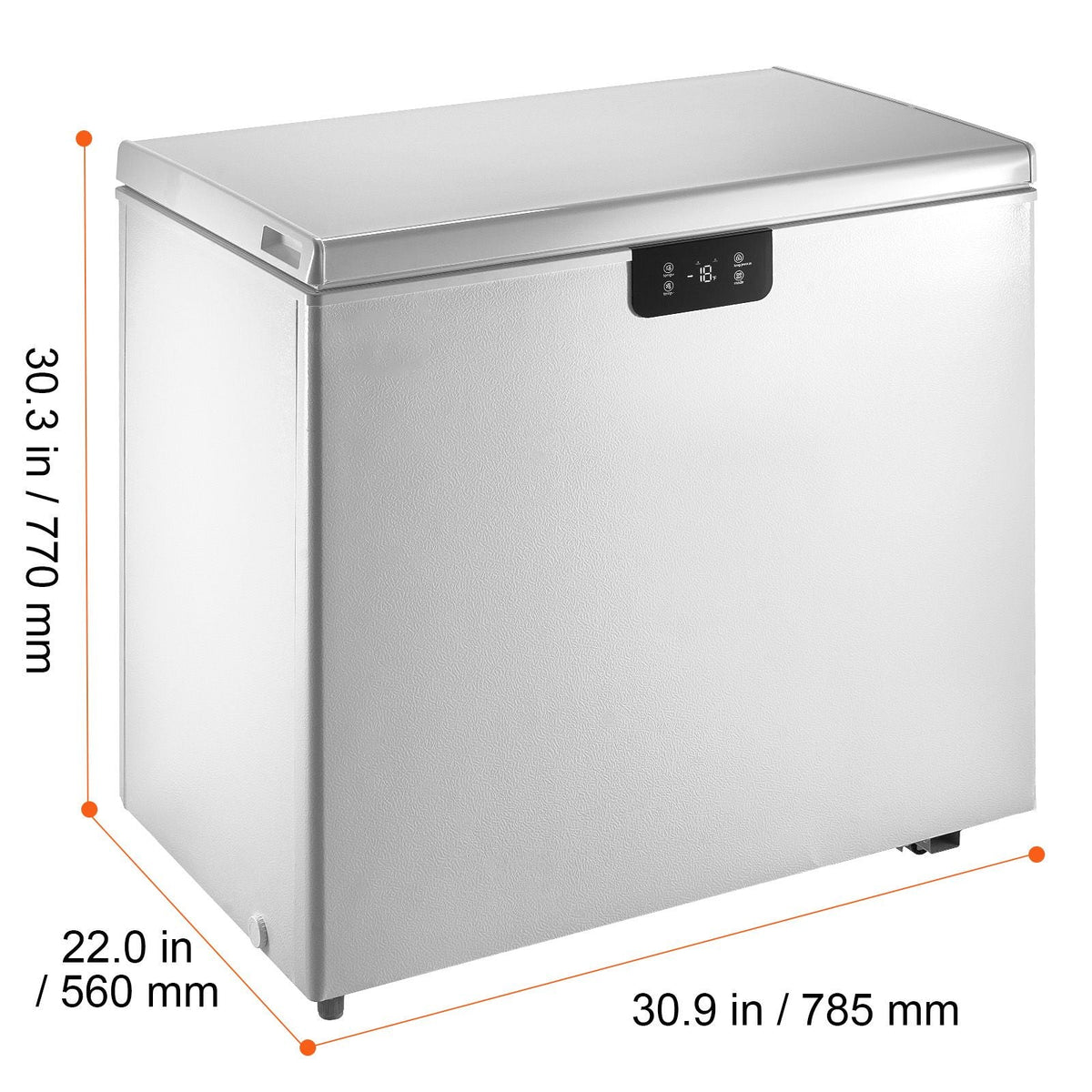 Chest Freezer, 5.4 Cu.ft / 153 L Compact Deep Freezer, Free Standing Top Open Door Compact Freezers with 2 Removable Baskets & Adjustable Thermostat, Energy Saving & Low Noise, White