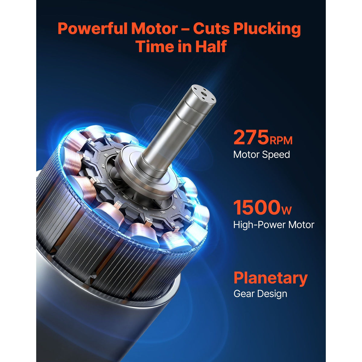 Chicken Plucker Machine, 19.7 in Drum, 2HP & 275RPM Electric Chicken Plucking Machine with 106 Soft Fingers & Transport Wheels, Stainless Steel Feather Remover for Processing 2-4 Chicks Once