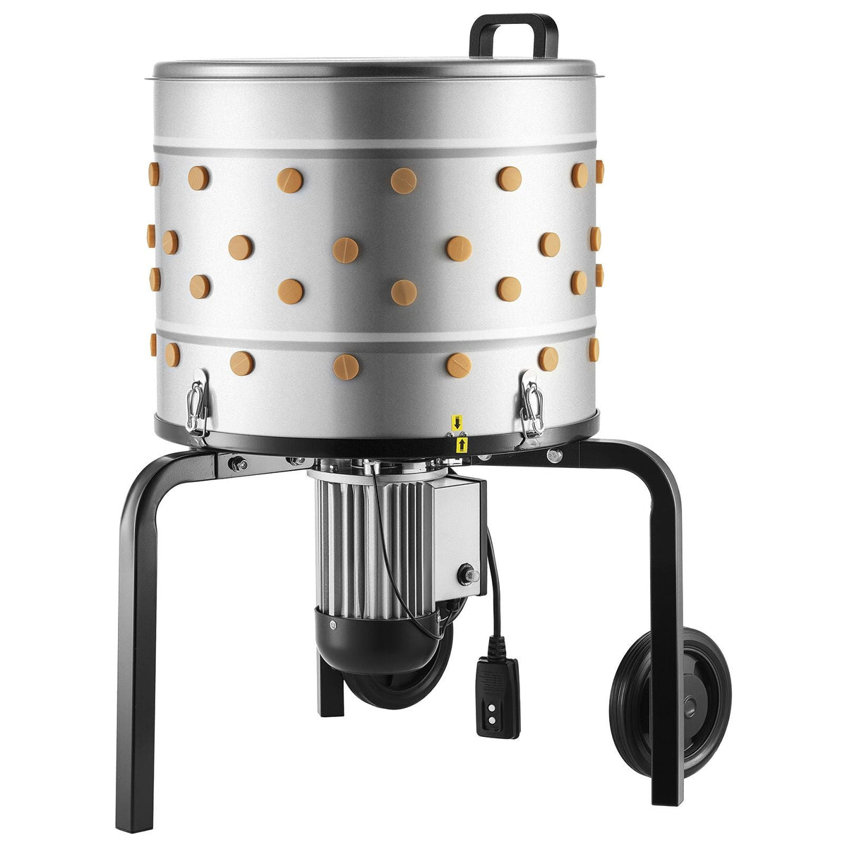 Chicken Plucker Machine, 19.7 in Drum, 750W & 275RPM Electric Chicken Plucking Machine with 98 Soft Fingers & Transport Wheels, Stainless Steel Feather Remover for Processing 2 Chicks Once