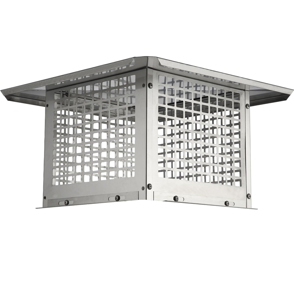 Chimney Cap, 12 x 12 inch, 304 Stainless Steel Fireplace Chimney Cover, Not Easily Toppled & Practical Accessories & Easy Installation, Fits Mesh Flue Covers Outside Clay Flue Shingles, Silver
