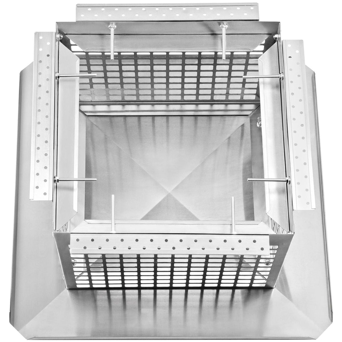 Chimney Cap, 13\" x 13\" Flue Caps, 304 Stainless Steel Fireplace Chimney Cover, Adjustable Metal Spark Arrestor with Bolts Screws, Mesh Chimney Flue Cover for Outside Existing Clay Flue Tile