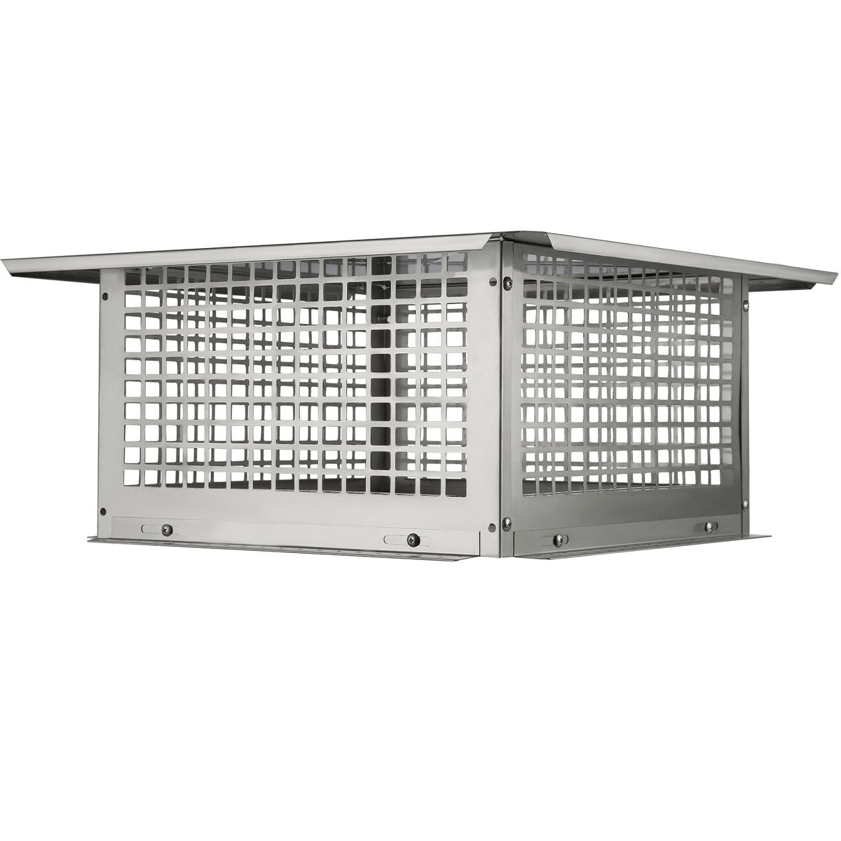 Chimney Cap, 17 x 17 inch, 304 Stainless Steel Fireplace Chimney Cover, Not Easily Toppled & Practical Accessories & Easy Installation, Fits Mesh Flue Covers Outside Clay Flue Shingles, Silver