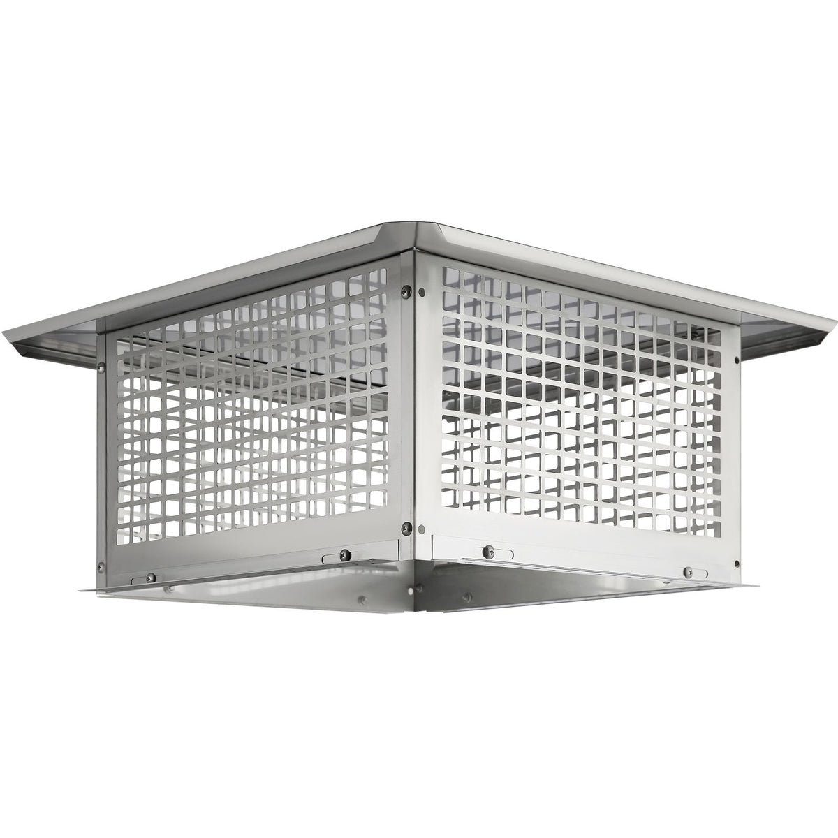 Chimney Cap, 17 x 17 inch, 304 Stainless Steel Fireplace Chimney Cover, Not Easily Toppled & Practical Accessories & Easy Installation, Fits Mesh Flue Covers Outside Clay Flue Shingles, Silver