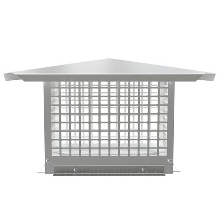 Chimney Cap, 8\" x 13\" Flue Caps, 304 Stainless Steel Fireplace Chimney Cover, Adjustable Metal Spark Arrestor with Bolts Screws, Mesh Chimney Flue Cover for Outside Existing Clay Flue Tile