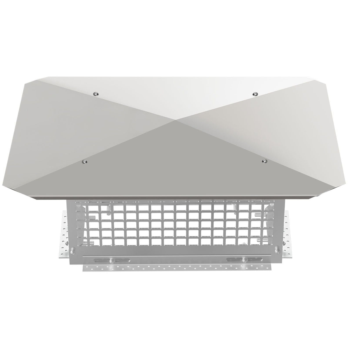 Chimney Cap, 8\" x 17\" Flue Caps, 304 Stainless Steel Fireplace Chimney Cover, Adjustable Metal Spark Arrestor with Bolts Screws, Mesh Chimney Flue Cover for Outside Existing Clay Flue Tile