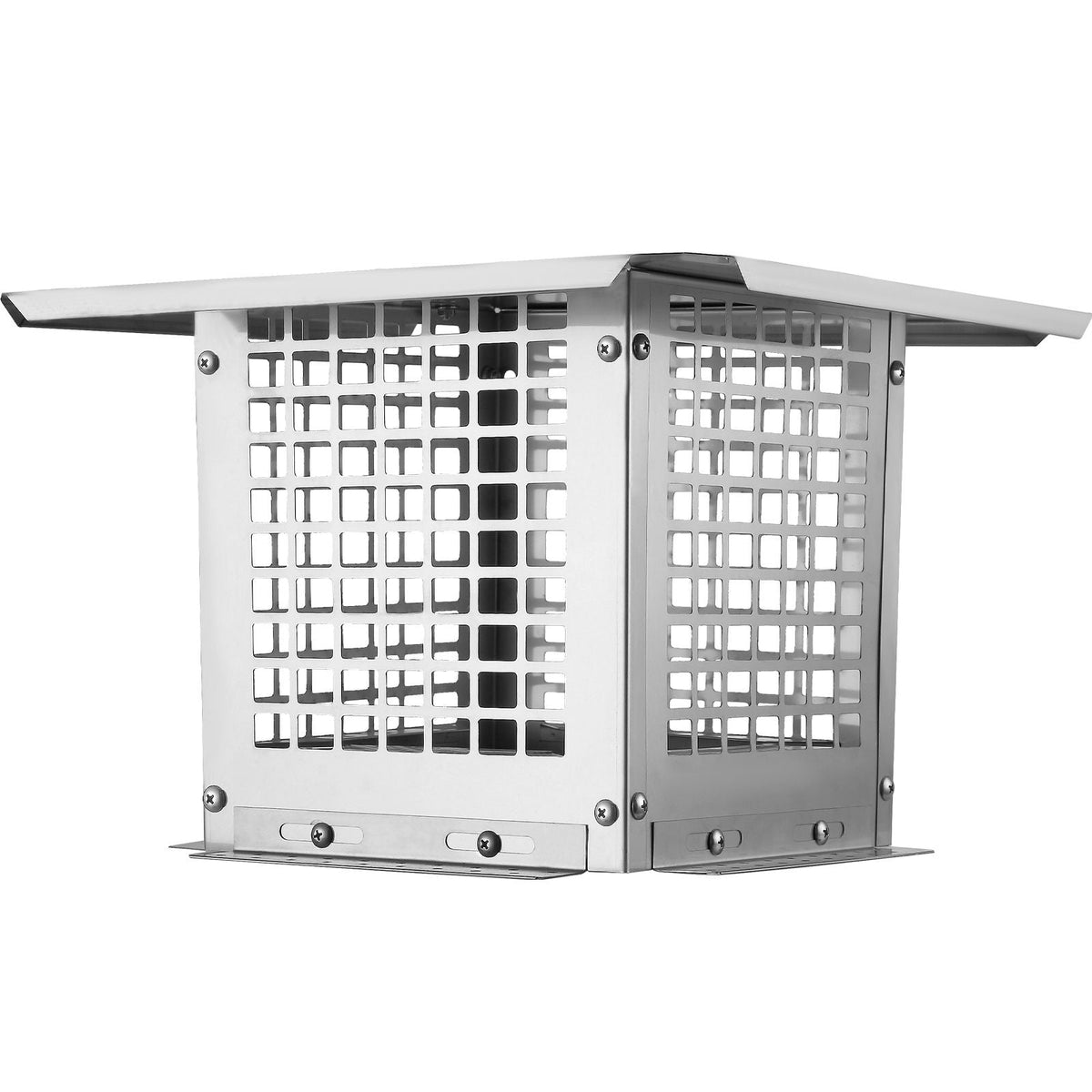 Chimney Cap, 9 x 9 inch, 304 Stainless Steel Fireplace Chimney Cover, Not Easily Toppled & Practical Accessories & Easy Installation, Fits Mesh Flue Covers Outside Clay Flue Shingles, Silver