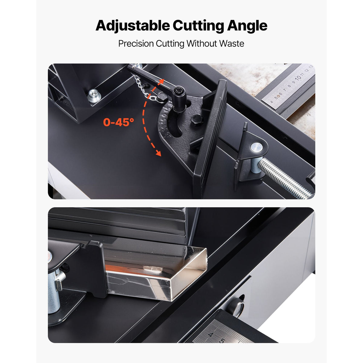 Chop Saw, 14-inch Stainless Steel Cold Cut Blade, 3500 W Powerful Brushless Motor, 750-1200 r/min Adjustable Speed, Metal Cutting Chop Saw for Metal Square and Flat Tubes, Steels (240V/60HZ)