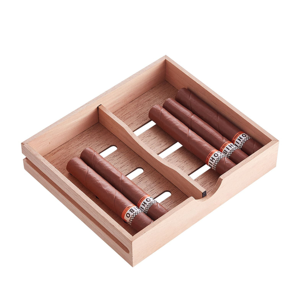 Cigar Humidor Cabinet, Handmade Spanish Cedar Wood Cigar Humidor for 50-100 Cigars, Glass Cigar Desktop Storage Case with Digital Humidifier, Hygrometer and Shelves, Great Gift for Men