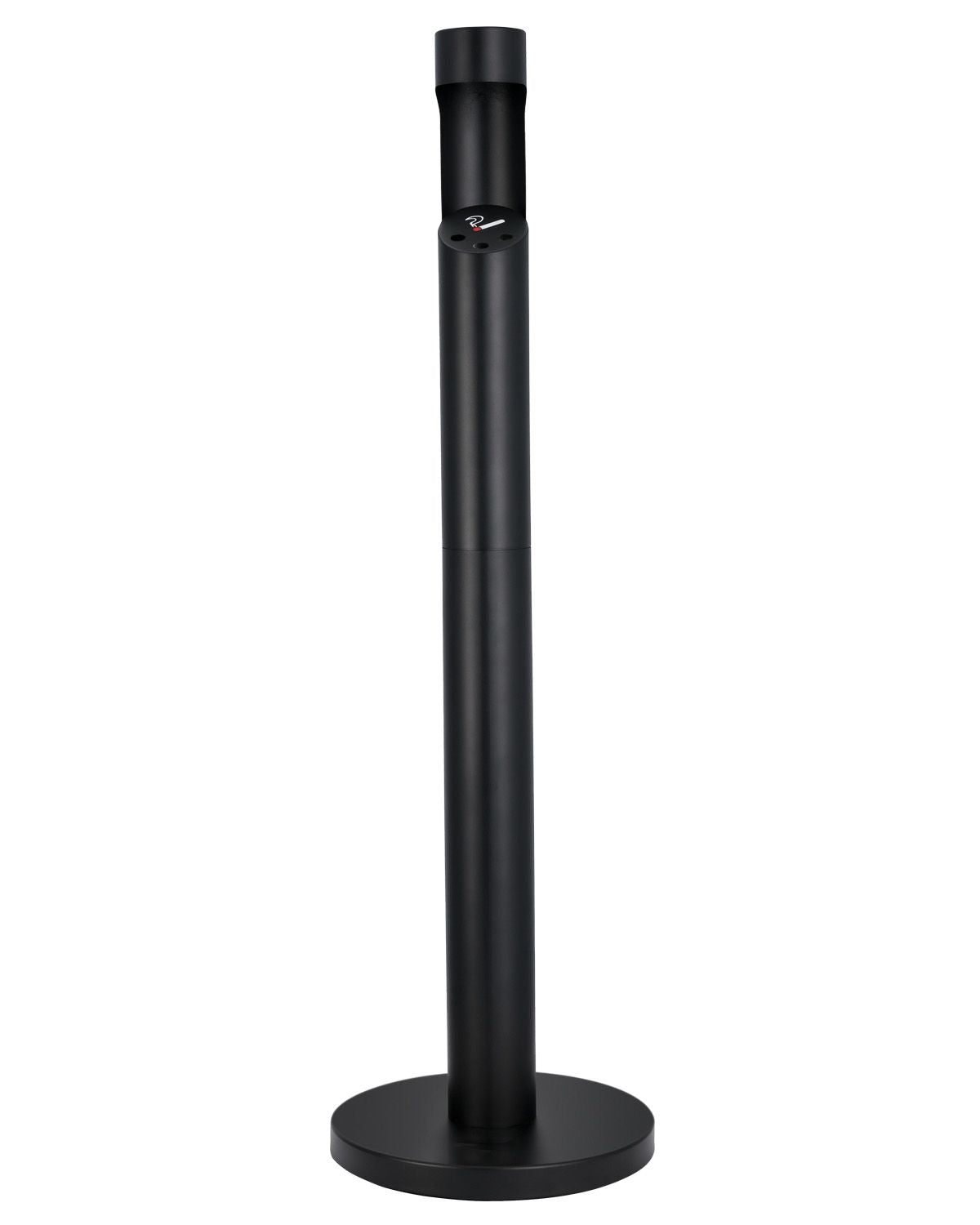 Cigarette Butt Receptacle, Commercial Cylinder Cigarette Butt Container, Freestanding and Weatherproof Outdoor Cigarette Butt Disposal for Garden, Office, Restaurant, Hotel, Bar, Patio, Black