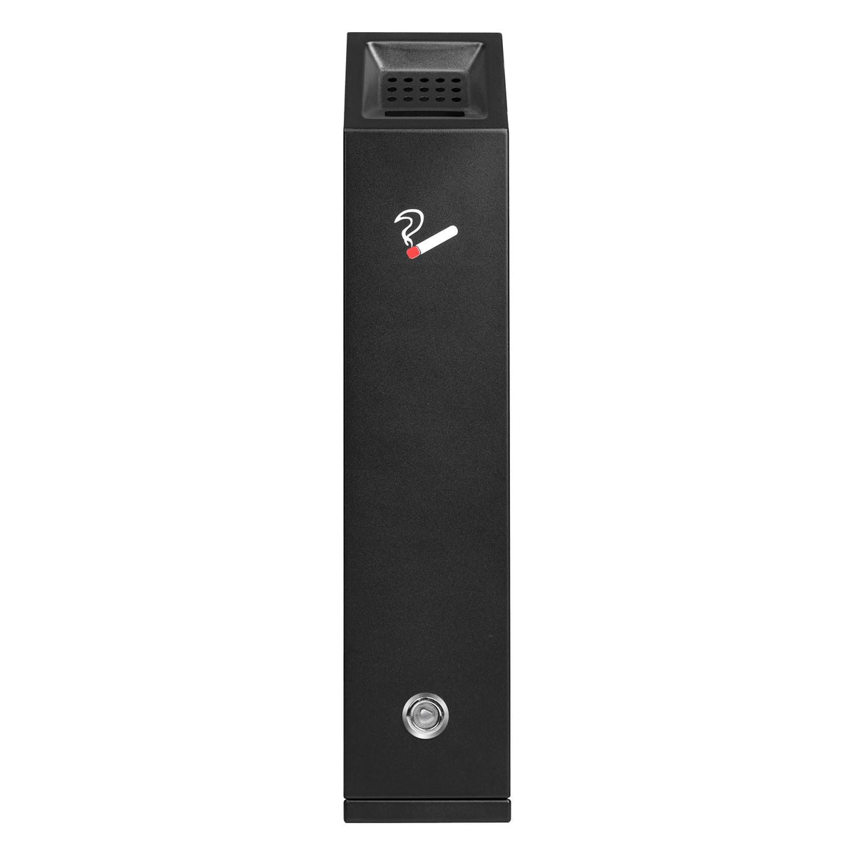 Cigarette Butt Receptacle, Stainless Steel Cuboid Cigarette Butt Container, Wall Mounted and Weatherproof Outdoor Cigarette Butt Disposal for Garden, Office, Restaurant, Hotel, Bar, Black