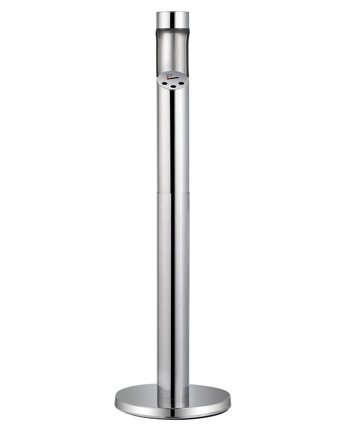 Cigarette Butt Receptacle, Stainless Steel Cylinder Cigarette Butt Container, Freestanding and Weatherproof Outdoor Cigarette Butt Disposal for Garden, Office, Restaurant, Hotel, Bar, Silver