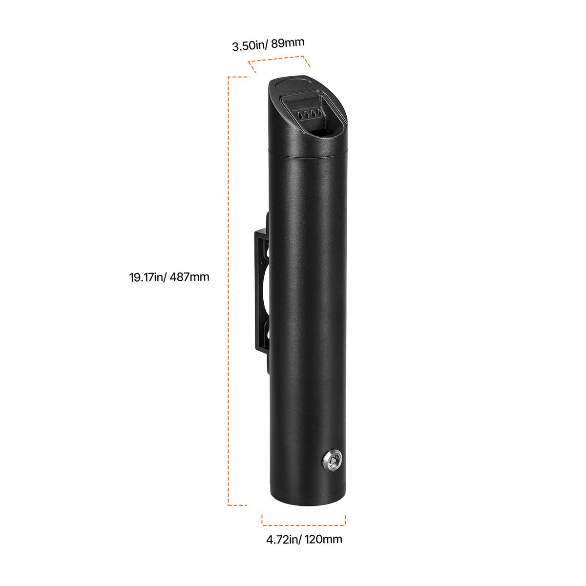 Cigarette Butt Receptacle, Stainless Steel Cylinder Cigarette Butt Container, Wall Mounted and Weatherproof Outdoor Cigarette Butt Disposal for Garden, Office, Restaurant, Hotel, Bar, Black