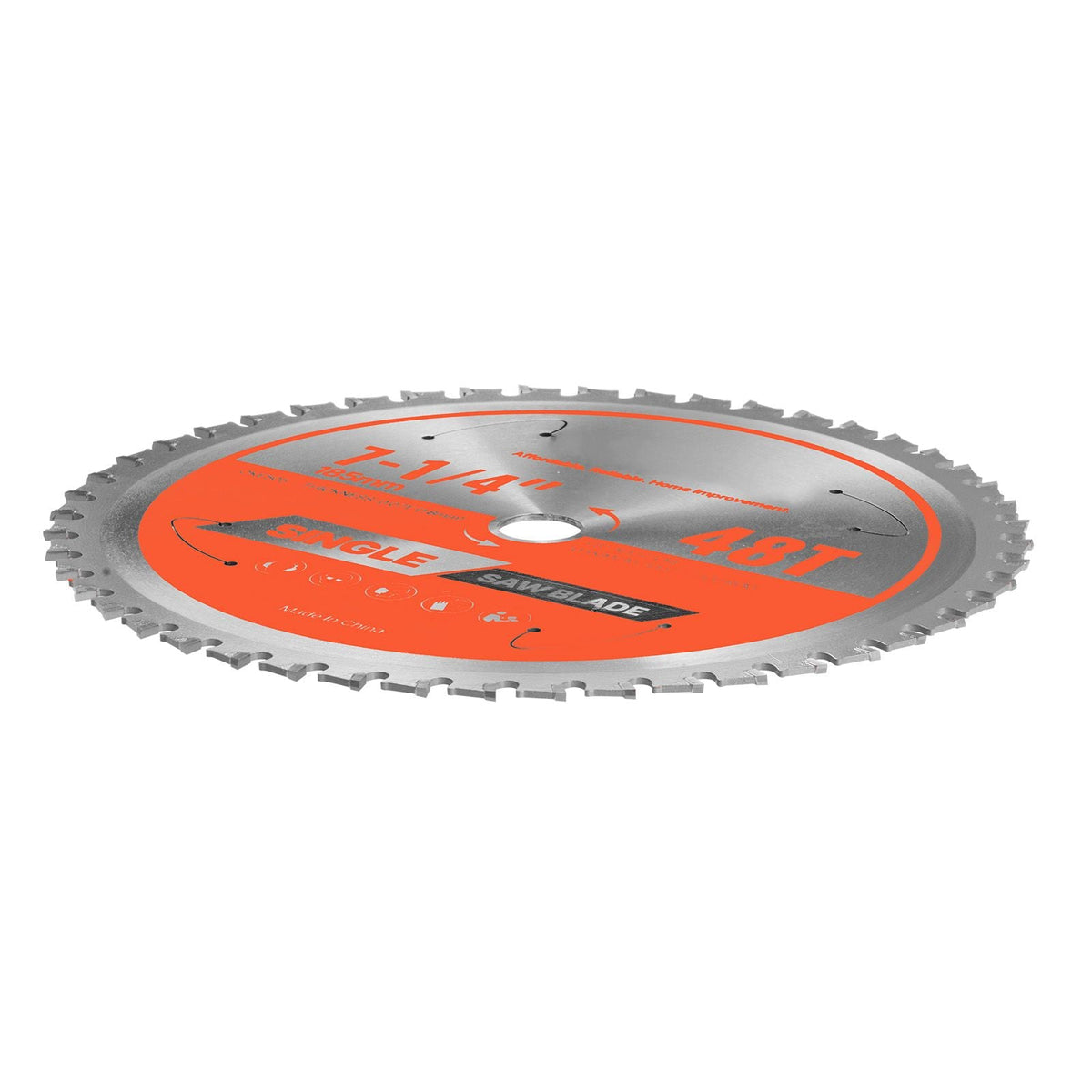 Circular Saw Blade, 7-1/4 inch Diameter, 48 Sharp Alloy Teeth, 5/8 inch Arbor, Fine Finish, Metal Cutting Blade for Circular Saw, with Noise-Reducing Heat Vents, for Cutting Steel and Aluminum