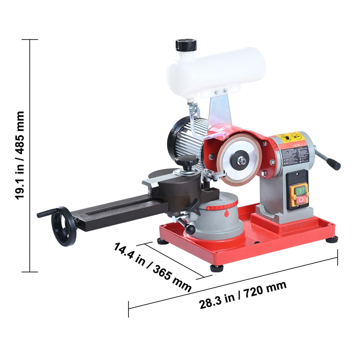 Circular Saw Blade Sharpener, 370W Saw Blade Grinding with Water Injection, Water Injection Circular Saw Blade Sharpening & 6 Saw Centerings, 5-inch Grinding Wheel for Carbide Tipped Saw Blades