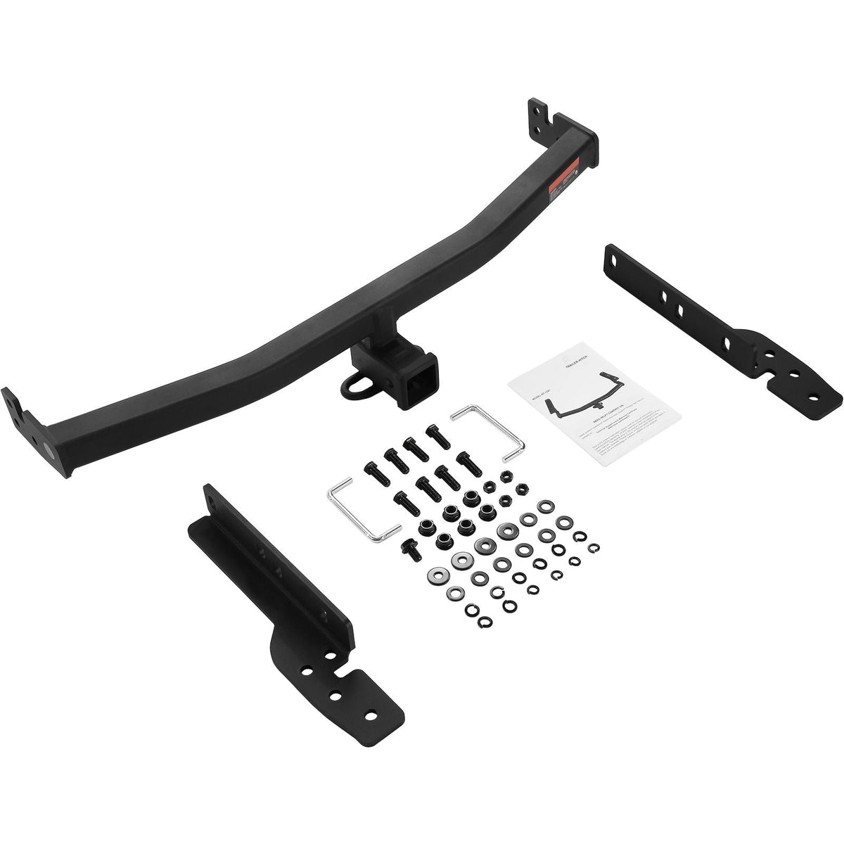 Class 3 Trailer Hitch, 2-Inch Receiver, Q455B Steel Tube Frame, Compatible with 2020-2023 Toyota Highlander, Multi-Fit Hitch to Receive Ball Mount, Cargo Carrier, Bike Rack, and Tow Hook, Black