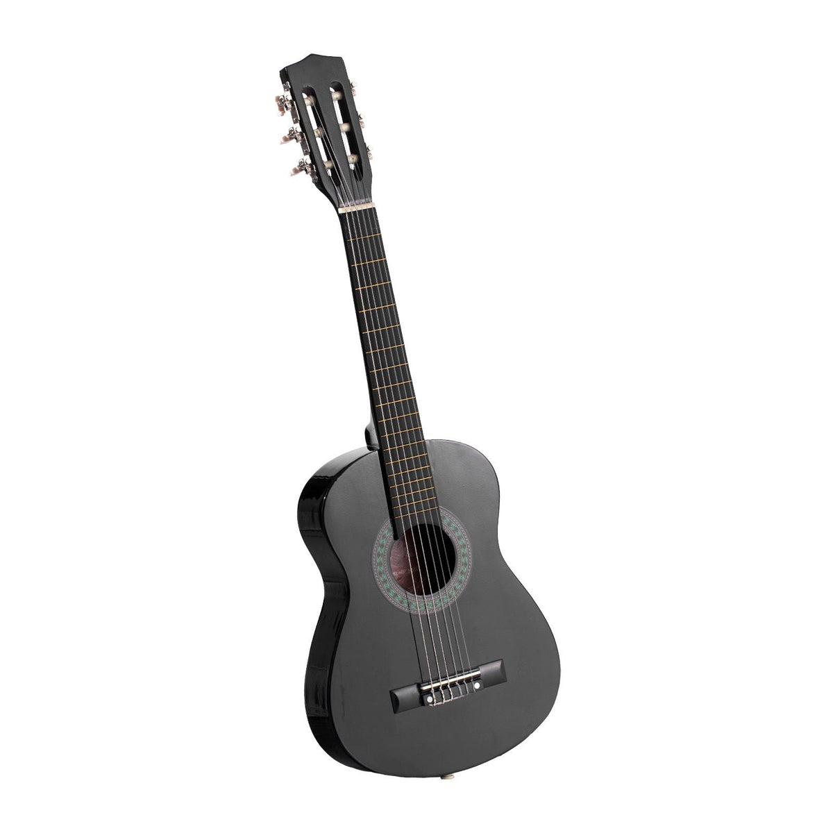 Classical Guitar, 30 Inch, Wood Classical Guitar Starter Kit for Beginners, with Nylon Strings, Gig Bag, Strap, Tuner, Extra Strings, Picks, Capo, Basswood, for Kids Girls Boys Students, Black