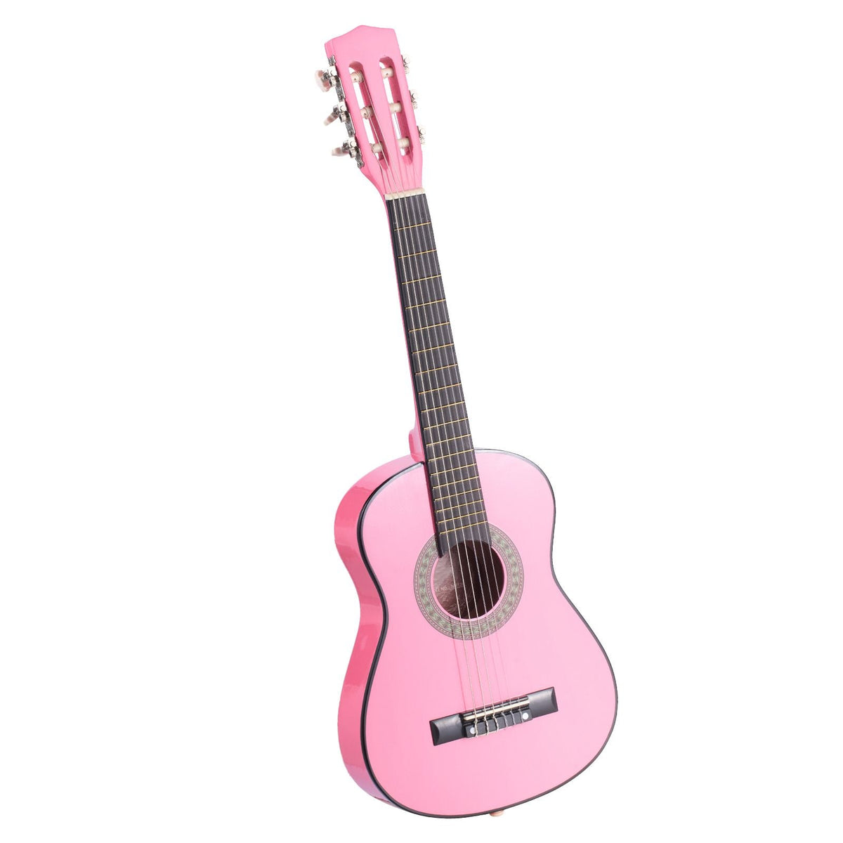 Classical Guitar, 30 Inch, Wood Classical Guitar Starter Kit for Beginners, with Nylon Strings, Gig Bag, Strap, Tuner, Extra Strings, Picks, Capo, Basswood, for Kids Girls Boys Students, Pink