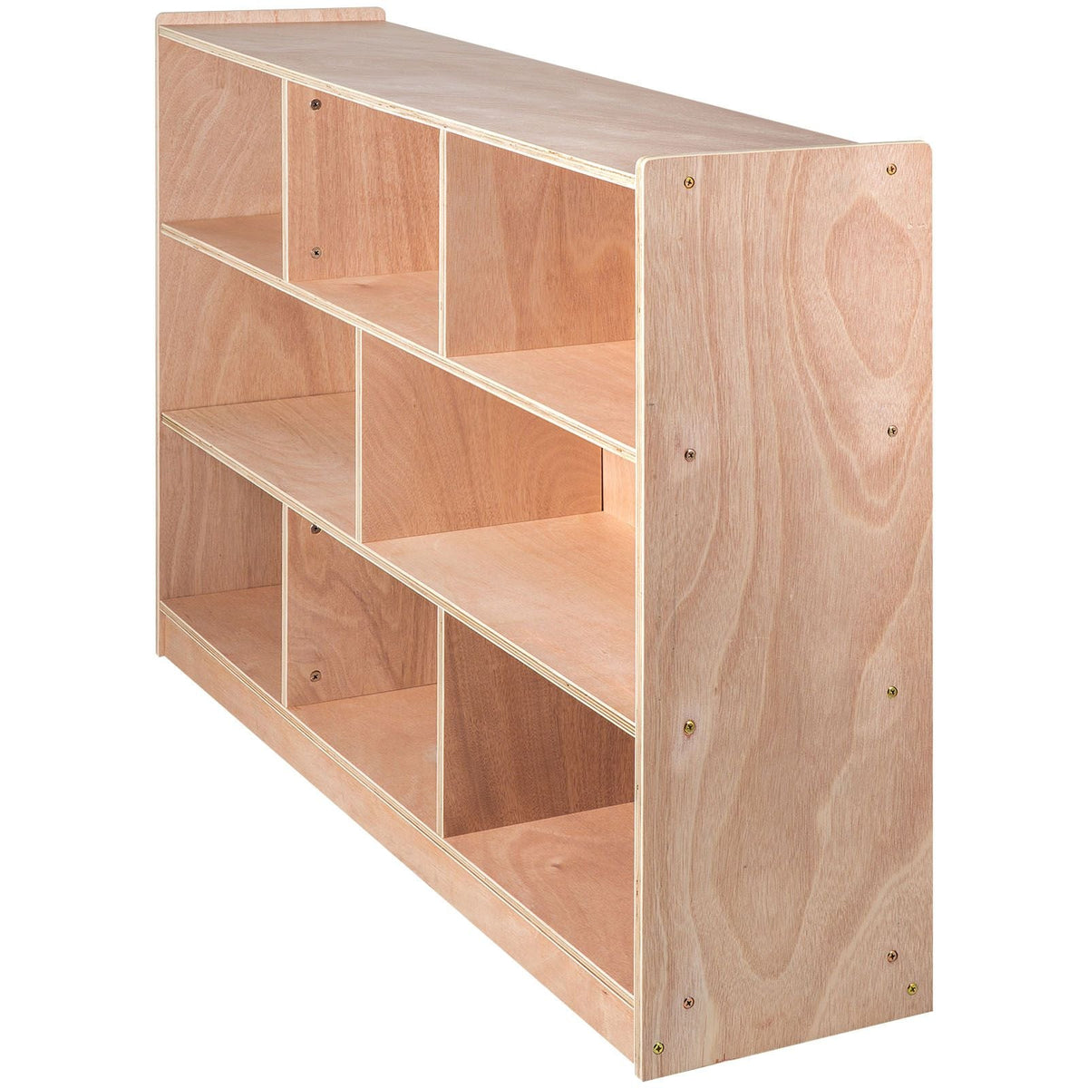 Classroom Storage Cabinet Plywood 8-Section Preschool Storage Shelves 36 Inch High Classroom Cabinet Storage with Casters