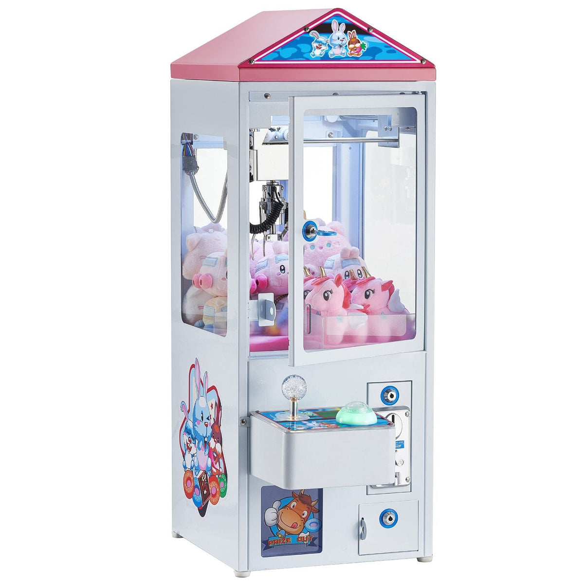 Claw Machine, 0-3" Jaw Diameter 0-5" Jaw lifting, Crane Prize Grabber Commercial Arcade Game Toys, Cool Fun Grab-And-Win Machine w/ Light and Sound, Dispenser Vending Toy For Kids,Boys &Girls