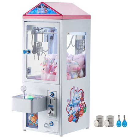 Claw Machine, 0-3" Jaw Diameter 0-5" Jaw lifting, Crane Prize Grabber Commercial Arcade Game Toys, Cool Fun Grab-And-Win Machine w/ Light and Sound, Dispenser Vending Toy For Kids,Boys &Girls