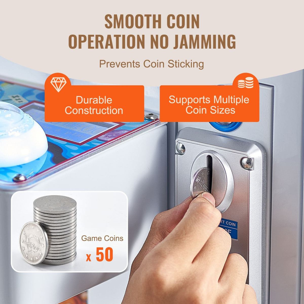 Claw Machine, 0-3" Jaw Diameter 0-5" Jaw lifting, Crane Prize Grabber Commercial Arcade Game Toys, Cool Fun Grab-And-Win Machine w/ Light and Sound, Dispenser Vending Toy For Kids,Boys &Girls