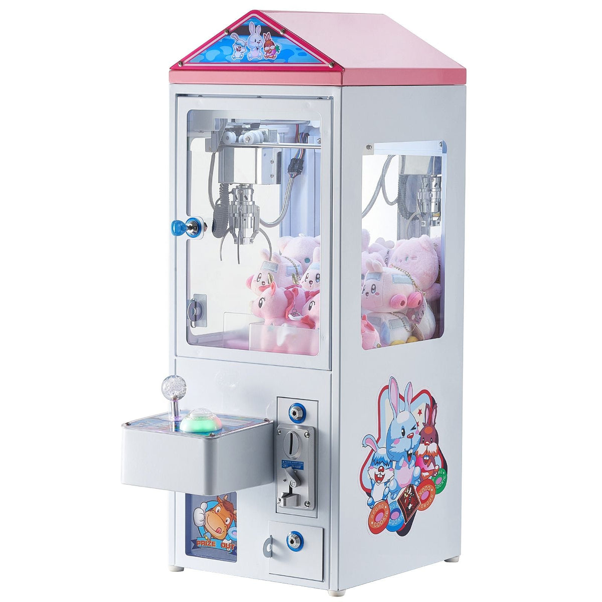 Claw Machine, 0-3" Jaw Diameter 0-5" Jaw lifting, Crane Prize Grabber Commercial Arcade Game Toys, Cool Fun Grab-And-Win Machine w/ Light and Sound, Dispenser Vending Toy For Kids,Boys &Girls