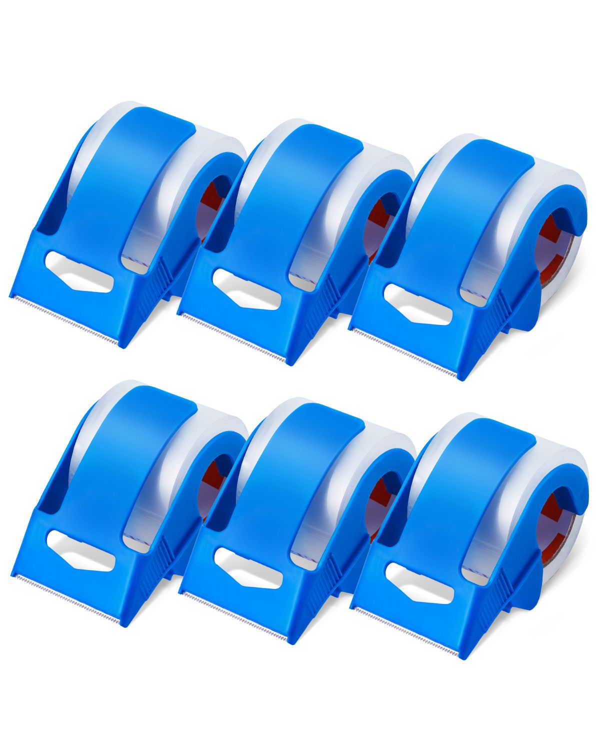 Clear Packing Tape, 1.5 inches Core, 6 Rolls 1.88 Inches x 25 Yards Packing Tape with Dispenser, 2.7 Mil Heavy Duty Packaging Tape Designed for Moving, Storage and Packing, Shipping and Mailing