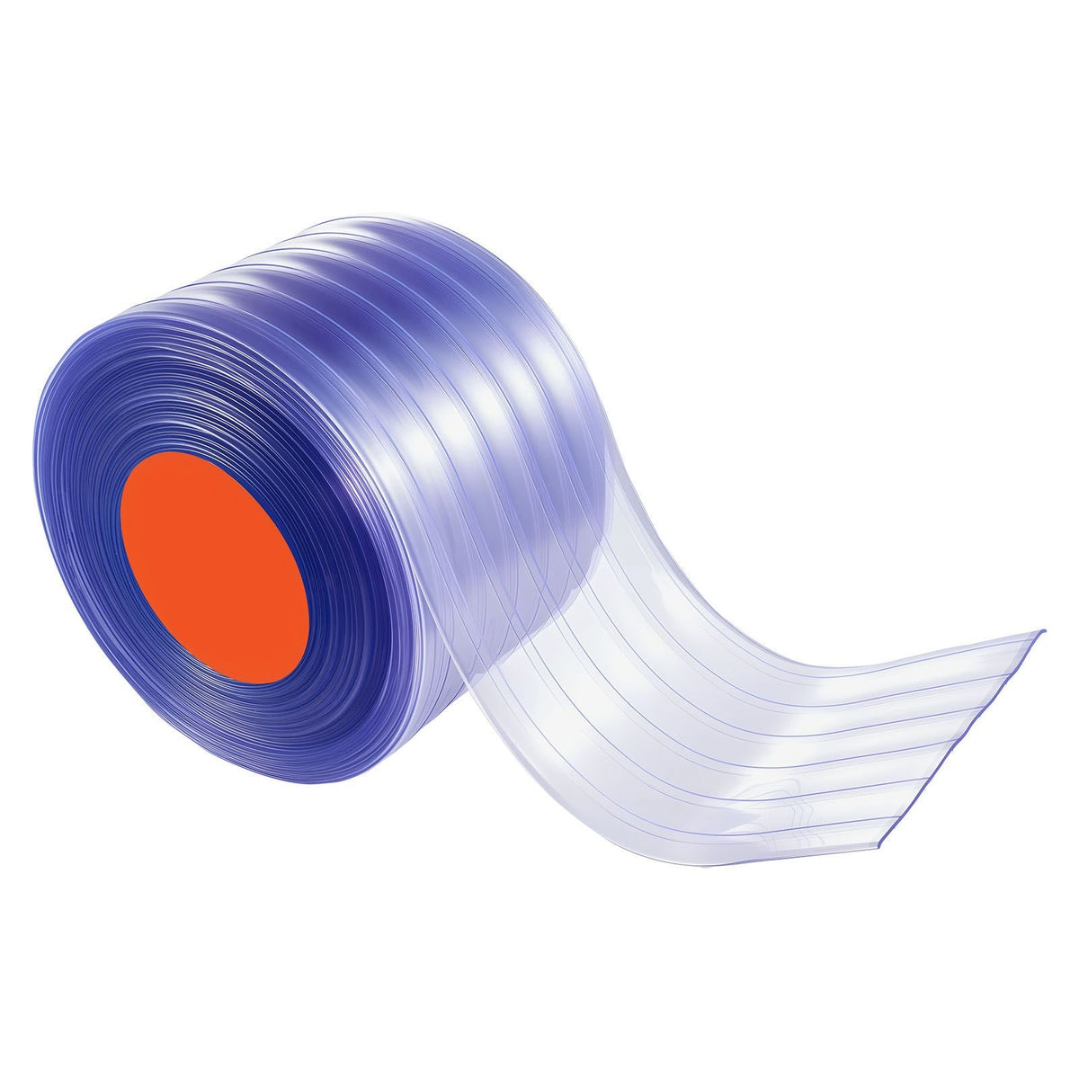 Clear PVC Strip Curtain, 101 ft Length x 12 in Width, Ribbed Plastic Door Strip Bulk Roll, Walk in Freezer Cooler Curtain Strips for Doorways of Supermarket, Garage, Warehouse, Pet Animal House