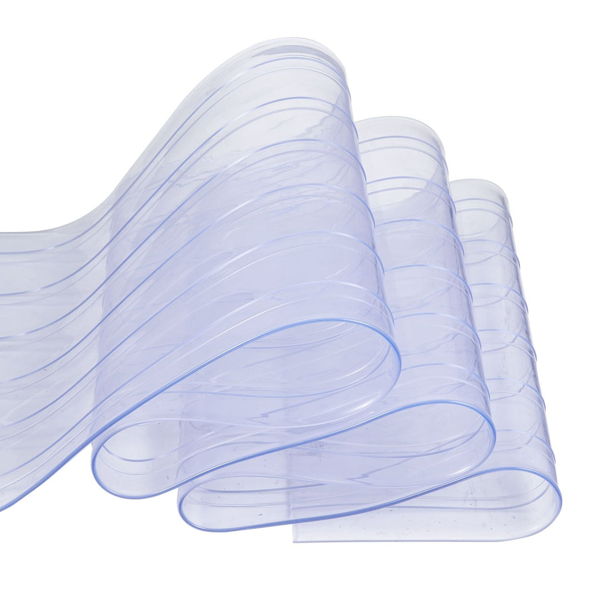 Clear PVC Strip Curtain, 150 ft Length x 12 in Width, Ribbed Plastic Door Strip Bulk Roll, Walk in Freezer Cooler Curtain Strips for Doorways of Supermarket, Garage, Warehouse, Pet Animal House