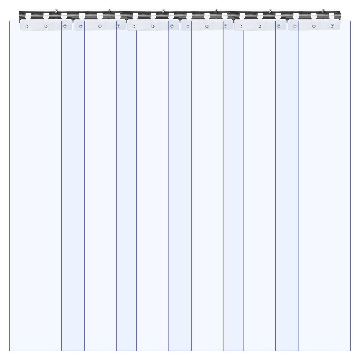 Clear PVC Strip Curtain, 84 in Height x 38 in Width x 0.08 in Thickness, 6 PCS Walk in Freezer Cooler Curtain Strips, Thermal Insulating Plastic Door Strips for Warehouse, Freezer, Garage Doors
