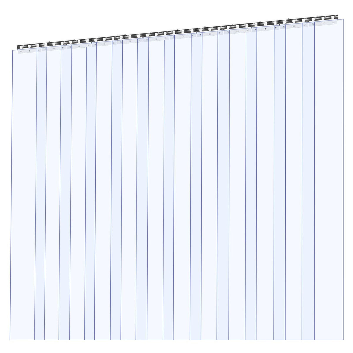 Clear PVC Strip Curtain, 84 in Height x 72 in Width x 0.08 in Thickness, 12 PCS Walk in Freezer Cooler Curtain Strips, Smooth Waterproof Plastic Door Strips for Warehouse, Freezer, Garage Doors