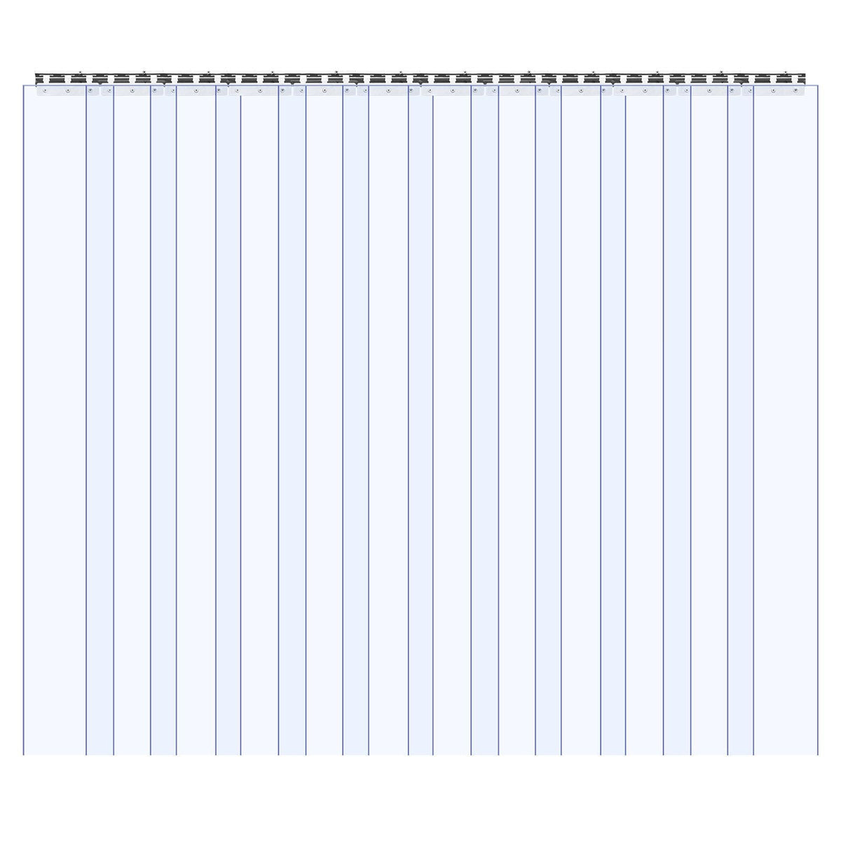 Clear PVC Strip Curtain, 84 in Height x 72 in Width x 0.08 in Thickness, 12 PCS Walk in Freezer Cooler Curtain Strips, Smooth Waterproof Plastic Door Strips for Warehouse, Freezer, Garage Doors