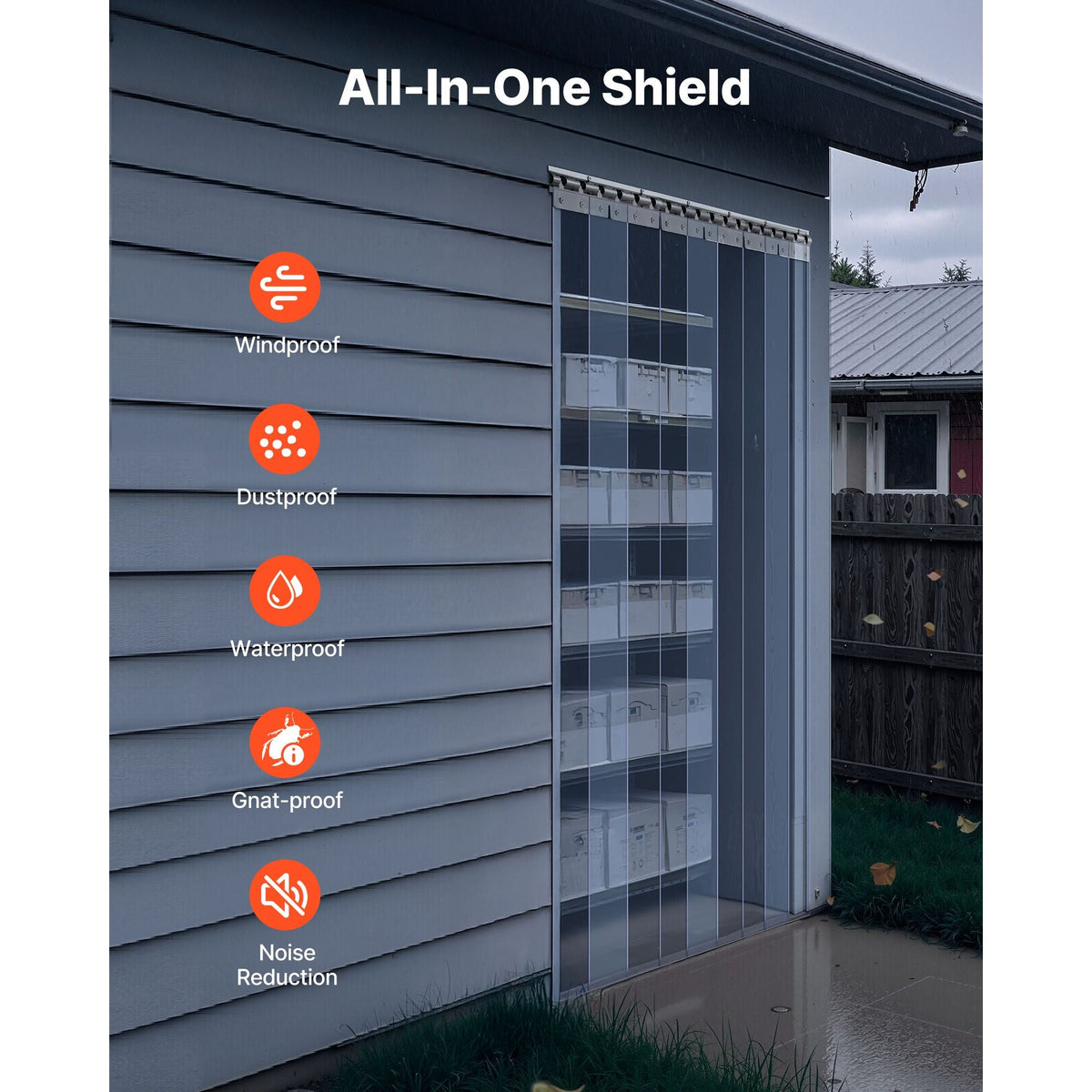 Clear PVC Strip Curtain, 96 in Height x 60 in Width x 0.08 in Thickness, 10 PCS Walk in Freezer Cooler Curtain Strips, Smooth Waterproof Plastic Door Strips for Warehouse, Freezer, Garage Doors