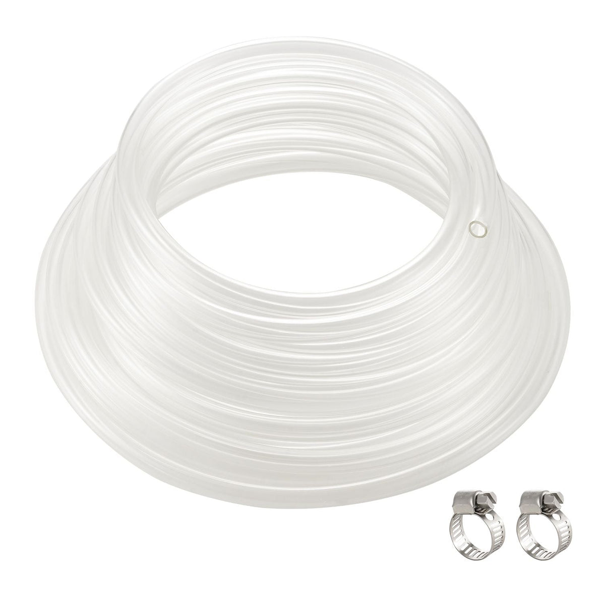 Clear Vinyl Tubing, 3/8" ID x 1/2" OD, 50FT Plastic PVC Tubing, Flexible and Cuttable Clear Hose, 1/16 in Wall Thickness, High-strength PVC Material for Aquarium Irrigation Swimming Pool Lab