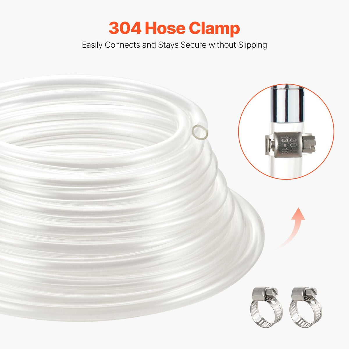 Clear Vinyl Tubing, 3/8" ID x 1/2" OD, 50FT Plastic PVC Tubing, Flexible and Cuttable Clear Hose, 1/16 in Wall Thickness, High-strength PVC Material for Aquarium Irrigation Swimming Pool Lab