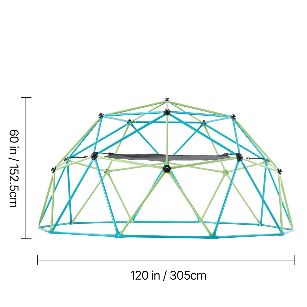 Climbing Dome, 10FT Geometric Dome Climber with Swing & Hammock, 1000LBS Loading Kid's Jungle Gym Playground, Easy-Assembly Outdoor Backyard Climbing Equipment for Boys Girls 3 to 10 Years Old