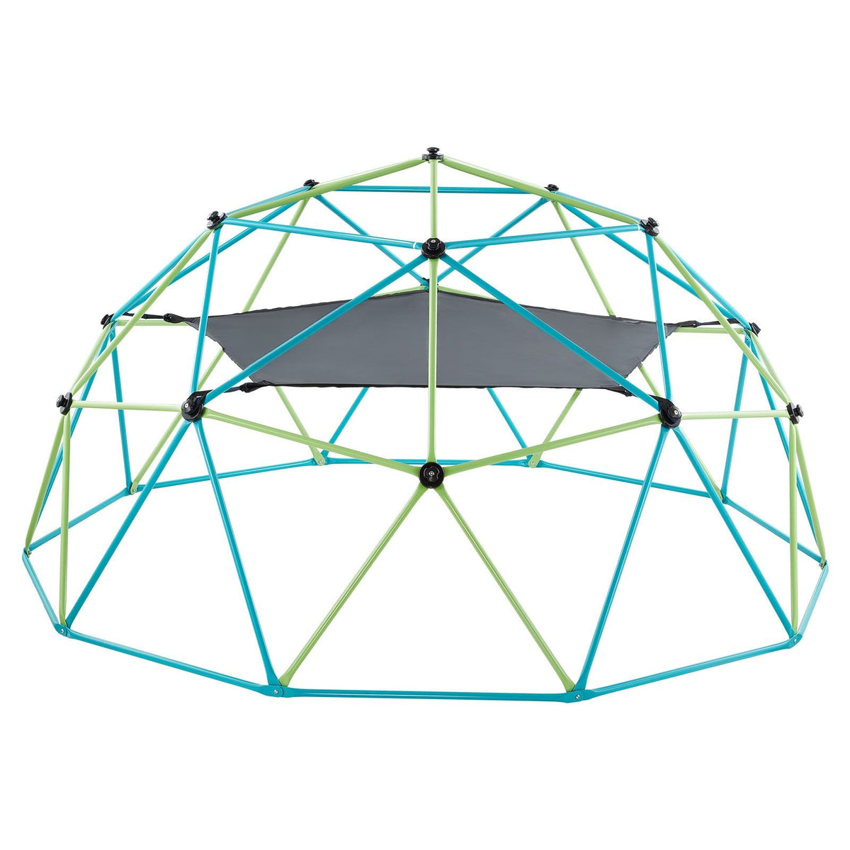 Climbing Dome, 10FT Geometric Dome Climber with Swing & Hammock, 1000LBS Loading Kid's Jungle Gym Playground, Easy-Assembly Outdoor Backyard Climbing Equipment for Boys Girls 3 to 10 Years Old