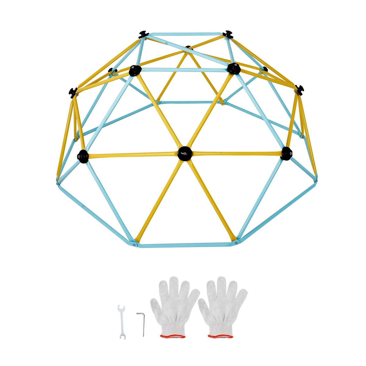 Climbing Dome, Jungle Gym Supports 600LBS and Easy Assembly, 6FT Geometric Dome Climber Play Center for Kids 3 to 9 Years Old, with Climbing Grip, Outdoor and Indoor Play Equipment for Kids