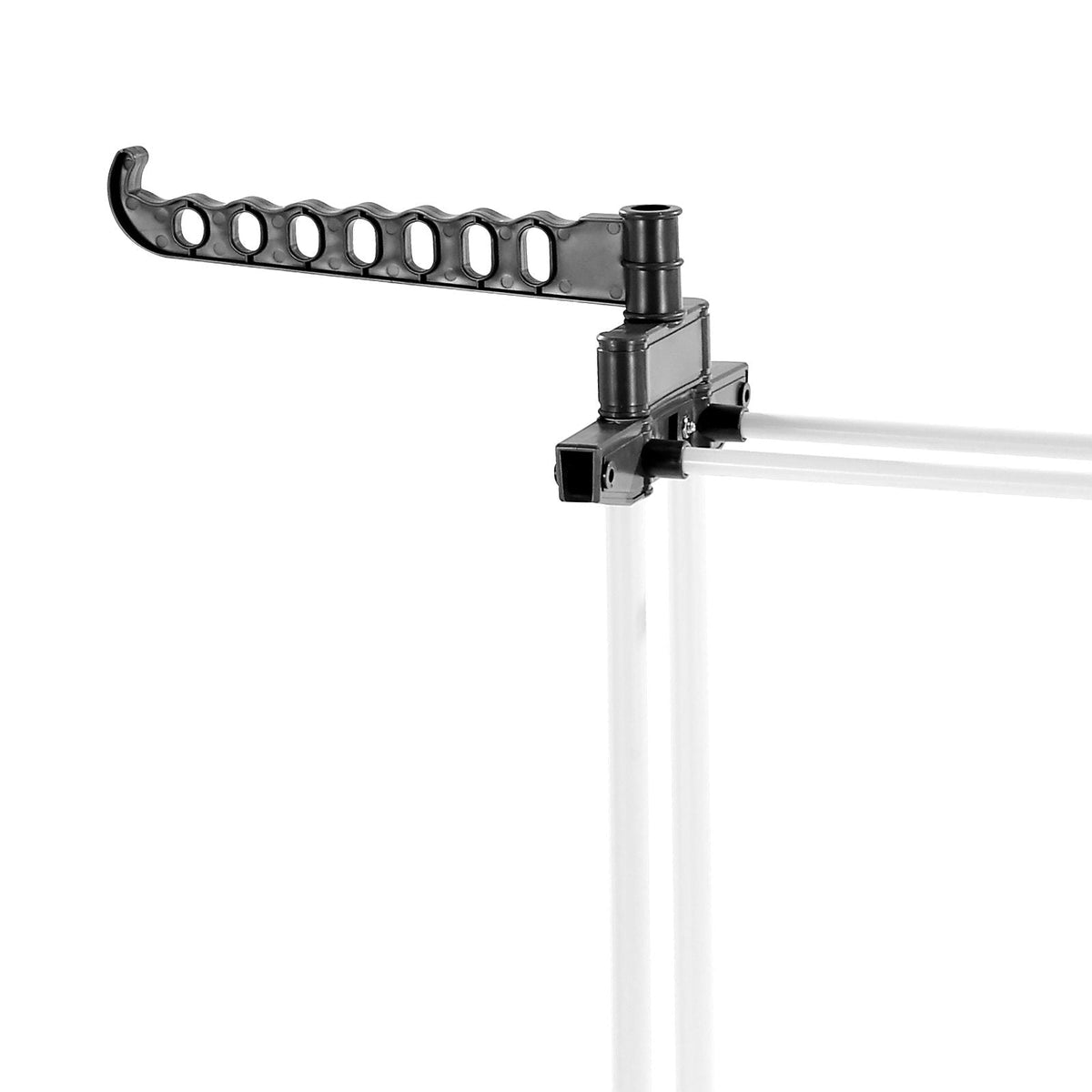 Clothes Drying Rack, 4-Tier Foldable Laundry Dryer Rack, Metal Drying Racks with 24 Drying Rods, Free-Standing and Portable Hanger with 4 Castors and Two Side Wings for Outdoor & Indoor Use