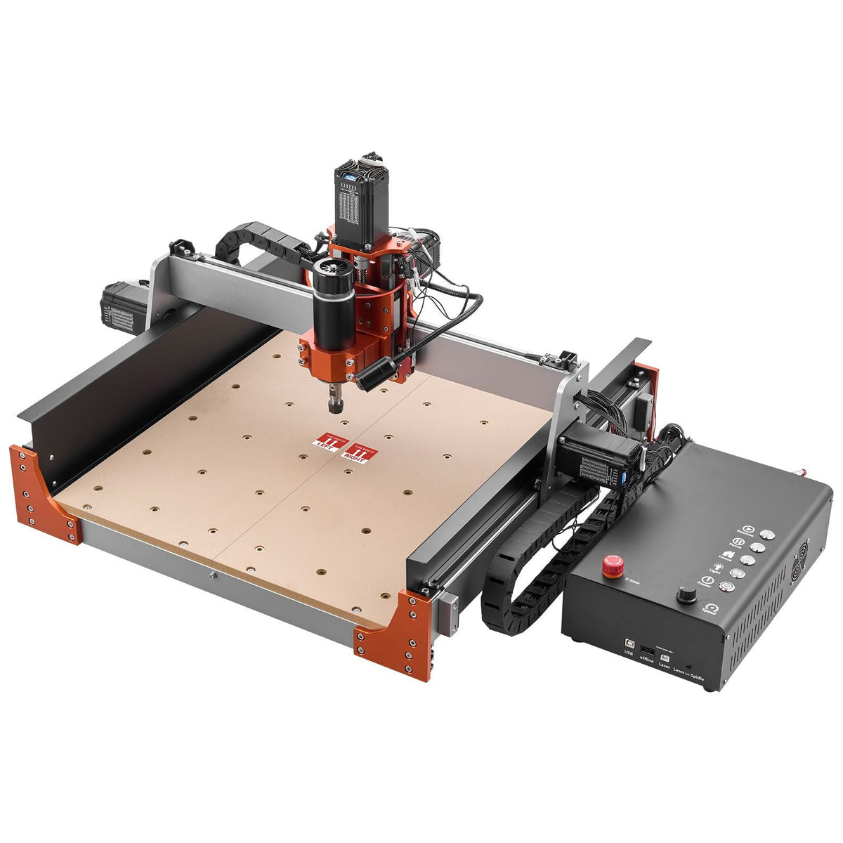CNC Router Machine, 500W Spindle, 3-Axis Wood Engraving Milling Machine, with Dual Linear Rails & Ball Screw, 15.75 x 15.75 x 3.74 in Working Area, Trim Router, for Wood Acrylic Carving Cutting