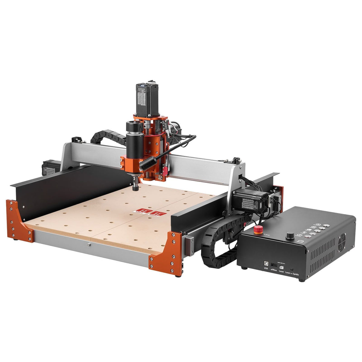 CNC Router Machine, 500W Spindle, 3-Axis Wood Engraving Milling Machine, with Dual Linear Rails & Ball Screw, 15.75 x 15.75 x 3.74 in Working Area, Trim Router, for Wood Acrylic Carving Cutting