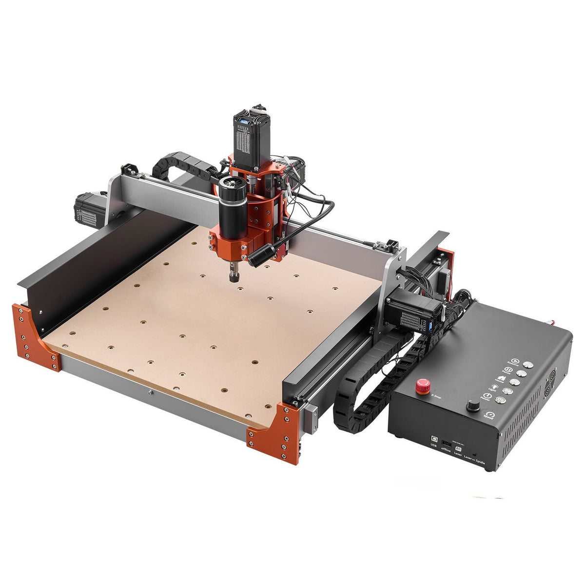 CNC Router Machine, 500W Spindle, 3-Axis Wood Engraving Milling Machine, with Dual Linear Rails & Ball Screw, 15.75 x 15.75 x 3.74 in Working Area, Trim Router, for Wood Acrylic Carving Cutting