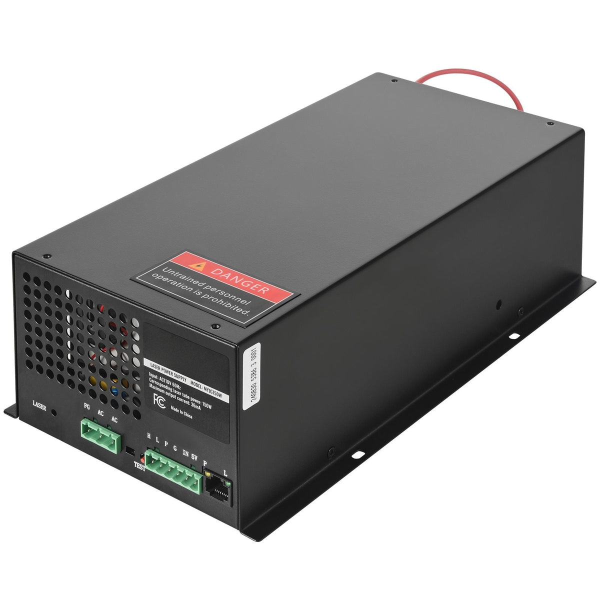 CO2 Laser Power Supply, 150W, Power Supply for 150W Laser Tube, Constant Current Protection, Open Circuit Protection, Fast Heat Dissipation, Compatible for Multi-brand Laser Engravers & Cutters