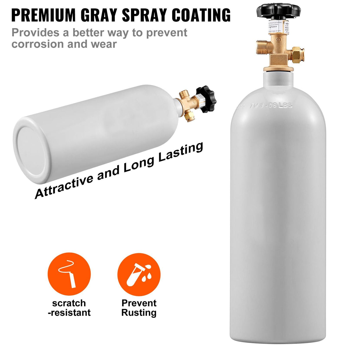CO2 Regulator Gauge with 0-60PSI, Heavy Duty CO2 Gauge Gas System, Draft Beer Regulator with Adjustable Pressure Regulator, Check Valve for Draft Beer Homebrew (5 LBS CO2 Tank)